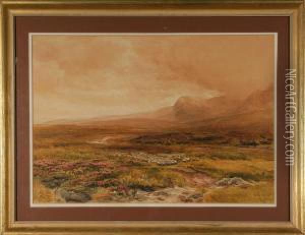 Valley With Mountains Of Scotland Oil Painting - Thomas Collier