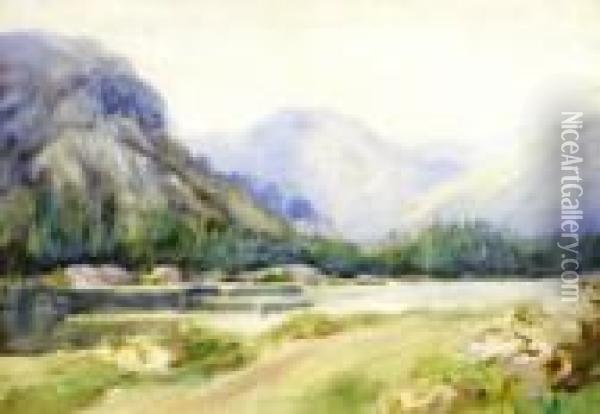 River Landscape Oil Painting - James Humbert Craig