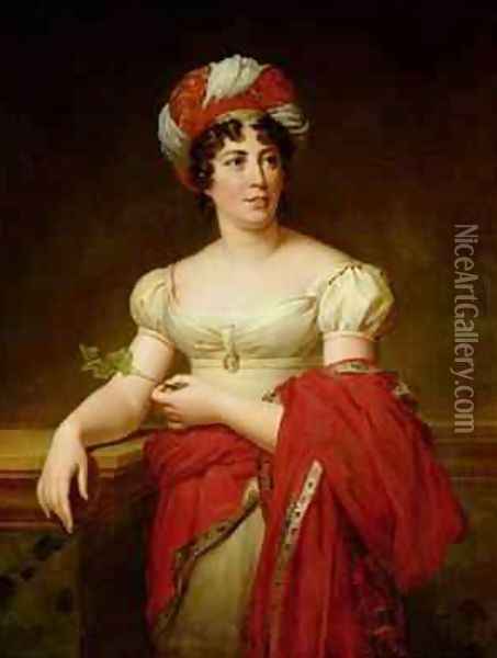 Portrait of Madame de Stael 1766-1817 Oil Painting - Anne-Louis Girodet de Roucy-Triosson