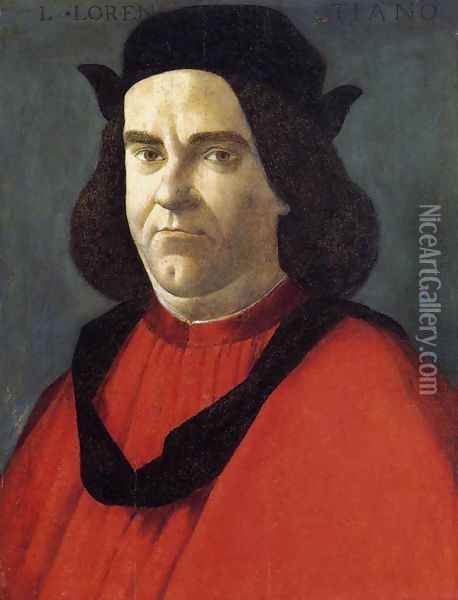 Portrait of Lorenzo di Ser Piero Lorenzi 1490-95 Oil Painting - Sandro Botticelli
