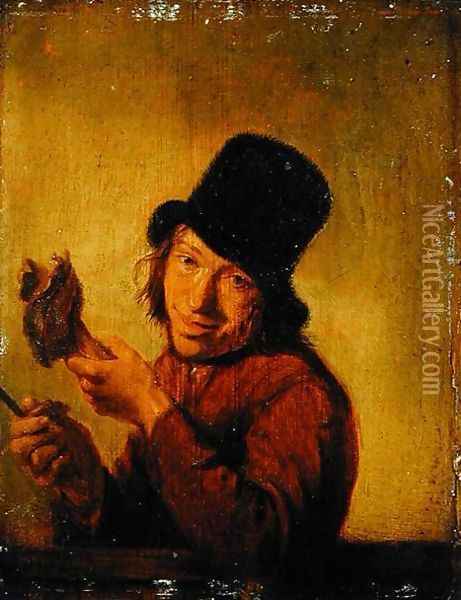 The Ham Eater Oil Painting - Hendrick Maertensz. Sorch (see Sorgh)