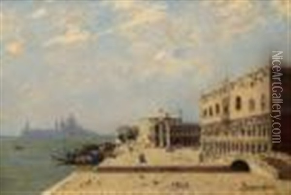 Palazzo Ducale, Venezia Oil Painting - Antonietta Brandeis