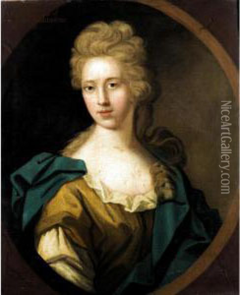 Portrait Of A Lady, Traditionally Identified As Anne, Daughter Of John, 11 Th Lord Elphinstone Oil Painting - Henry Tilson