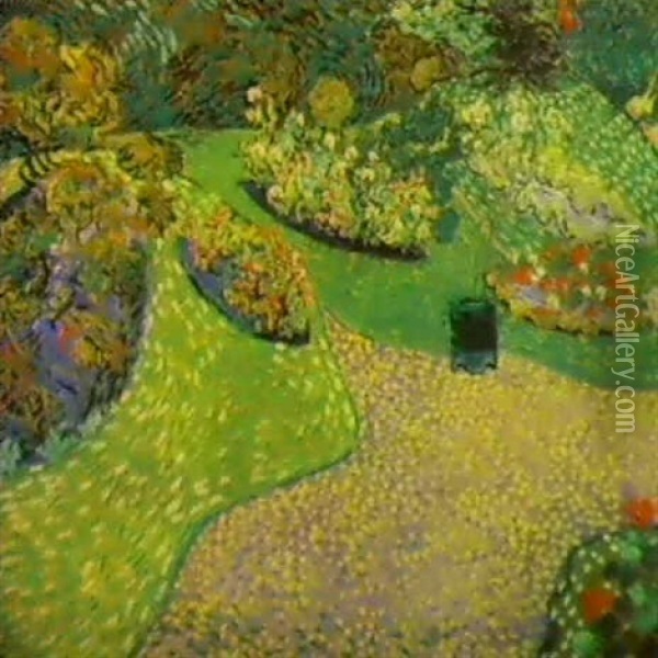 Jardin A Auvers Oil Painting - Vincent Van Gogh