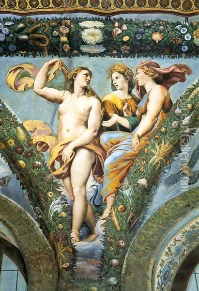 Venus, Ceres and Juno Oil Painting - Giovanni (Giovanni da Udine) Nanni (Nani)