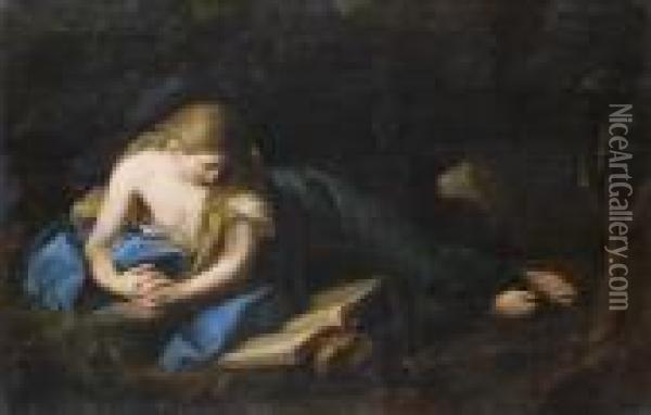 Sainte Marie Madeleine, D'apres Pompeo Batoni Oil Painting - Anton Graff