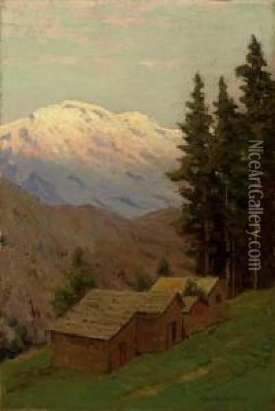 Glacier National Park Oil Painting - Charles Warren Eaton