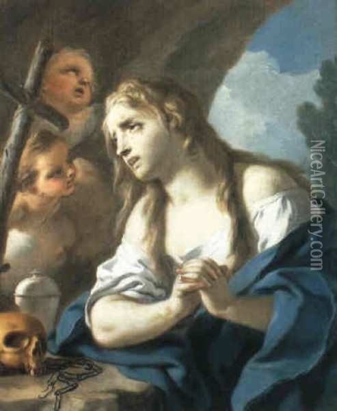 Donna In Atteggiamento Mistico Oil Painting - Pietro Bardellino