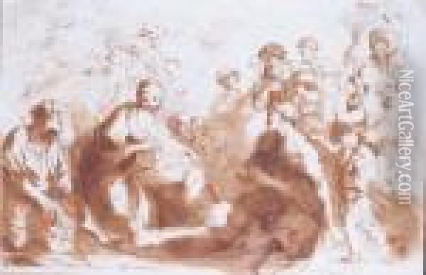 L'adoration Des Bergers Oil Painting - Pietro Da Cortona (Barrettini)
