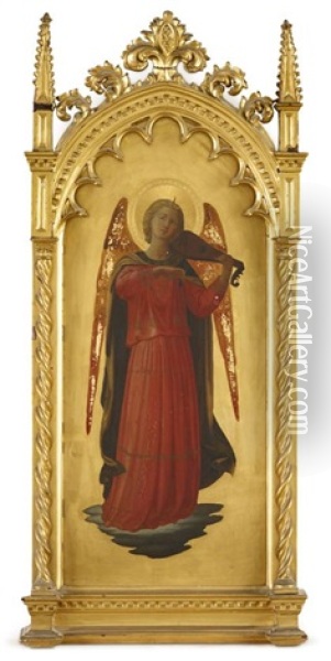 Angel Musician Oil Painting - Fra Angelico