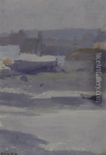 Etaples In Pais-de-calais, Picarday (4 Studies) Oil Painting - Eanger Irving Couse