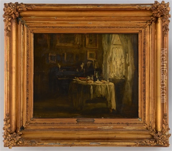 Henri De Braekeleer Interior Scene Oil Painting - Henri de Braekeleer