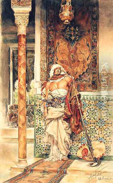 The Palace Guard Oil Painting - Antonio Maria Fabres Y Costa