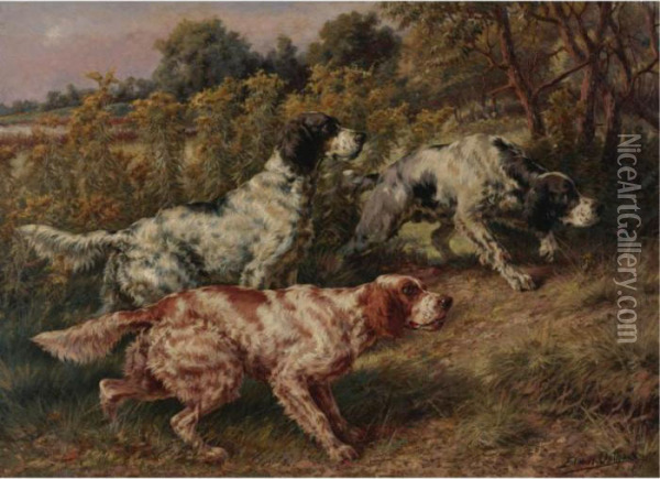 Stalking Setters Oil Painting - Edmund Henry Osthaus