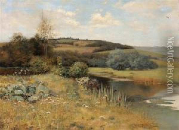 Pastoral And River Landscape Oil Painting - Jean Beauduin