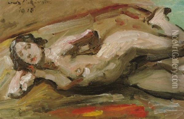Liegender Weiblicher Akt Oil Painting - Lovis Corinth