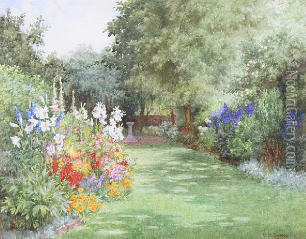 A Garden In July Oil Painting - Violet Common
