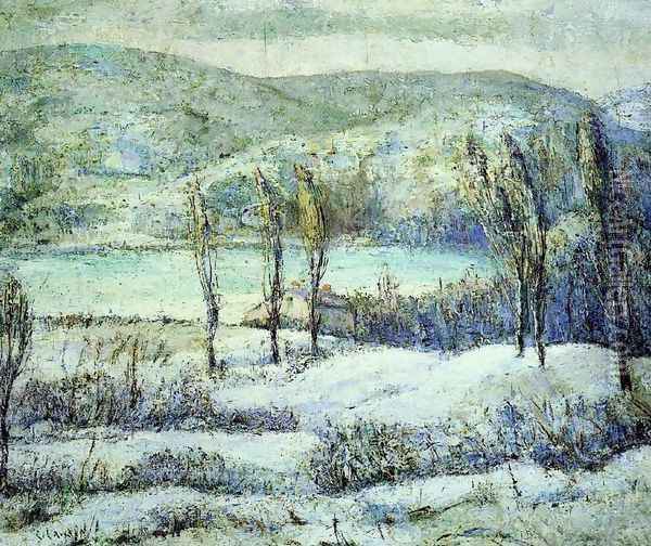 Winter Scene Oil Painting - Ernest Lawson