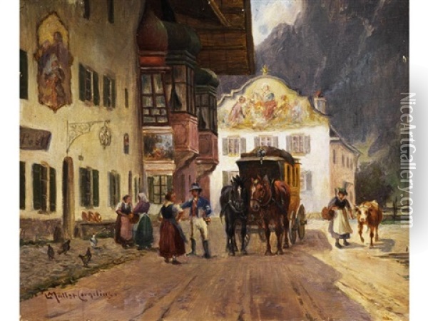 Postkutsche Oil Painting - Ludwig Mueller-Cornelius