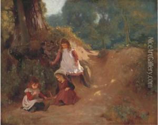 The Young Berry Pickers Oil Painting - William Mainwaring Palin