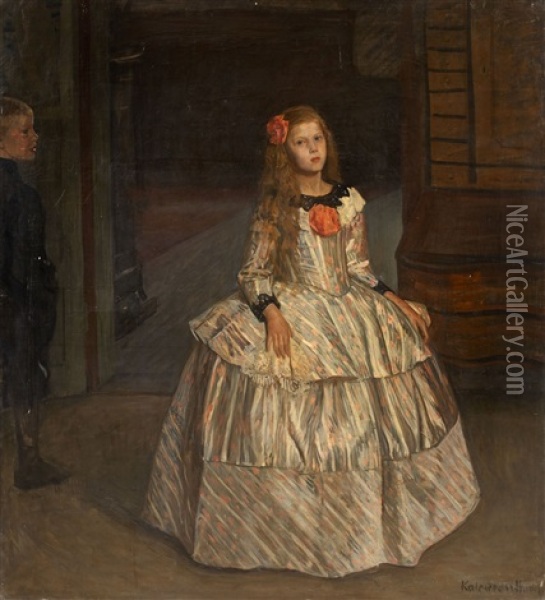 The Dress Rehearsal Oil Painting - Karl Walter Leopold von Kalckreuth