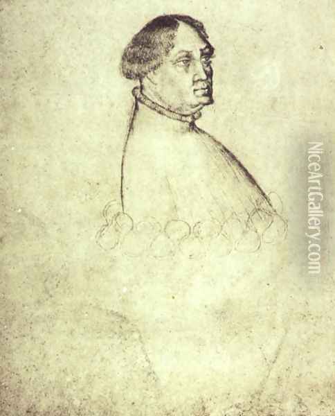 Portrait of Giangaleazzo Visconti 1351-1402 Oil Painting - Antonio Pisano (Pisanello)
