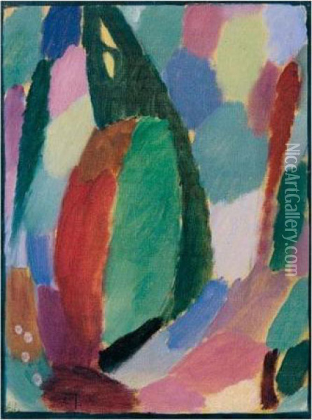 Variation: Gedampftes Licht (variation: Subdued Light) Oil Painting - Alexei Jawlensky