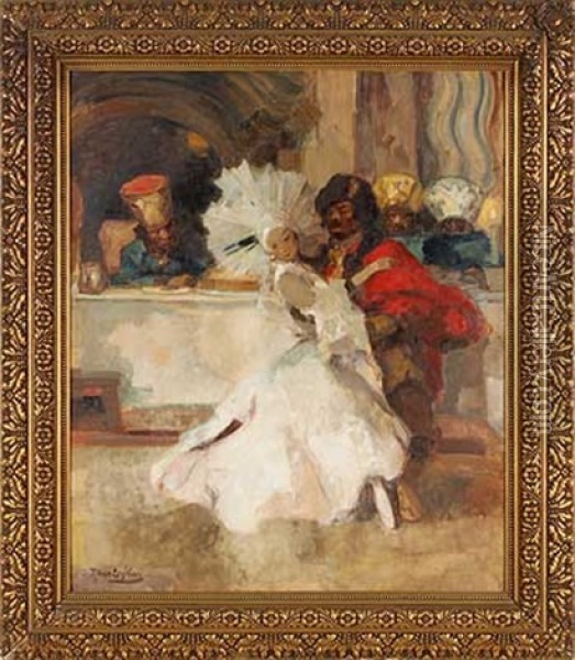 Der Hochzeitstanz Oil Painting - Hans Looschen