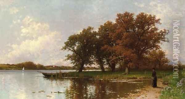Early Autumn on Long Island Oil Painting - Alfred Thompson Bricher