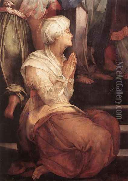 Marriage Of The Virgin (detail) Oil Painting - Rosso Fiorentino (Giovan Battista di Jacopo)