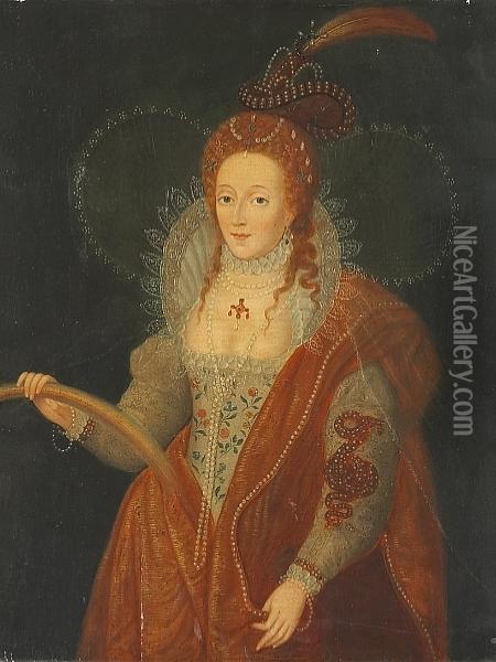 The 'rainbow Portrait' Of Queen Elizabeth I Oil Painting - Isaac Oliver