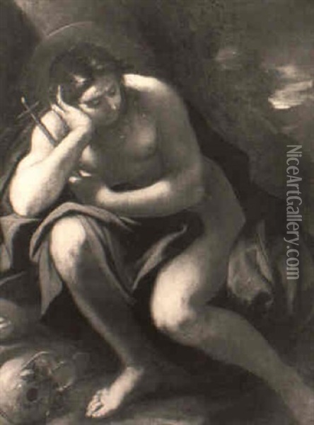 Maddalena Penitente Oil Painting - Giacomo Farelli