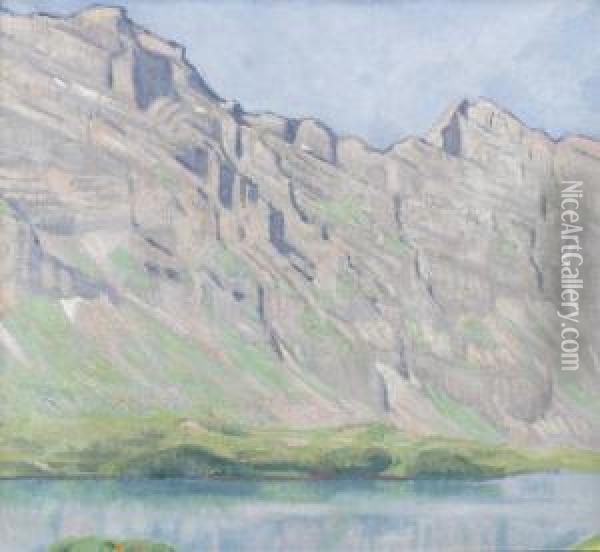 Partie Im Hochgebirge Mit Kleinem See Oil Painting - Emil Cardinaux