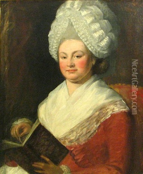A Portrait Of A Lady, Quarter-length, Reading A Book Oil Painting - Alexander Roslin