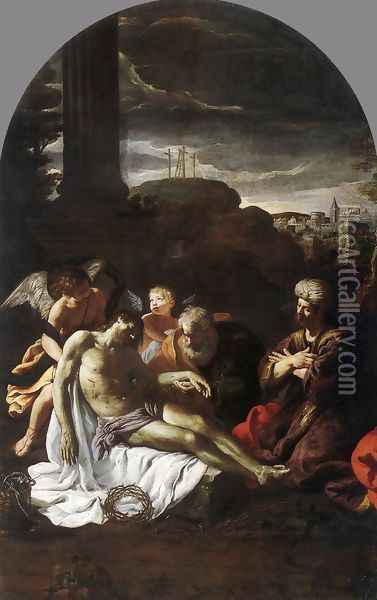 Pietà , 1620-25 Oil Painting - Pietro Da Cortona (Barrettini)