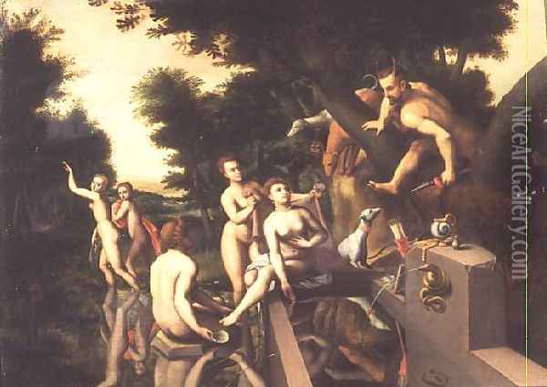 Diana and Actaeon Oil Painting - Anonymous Artist