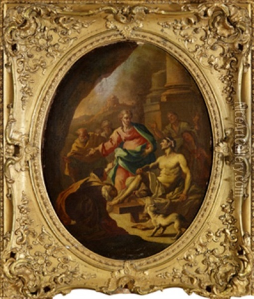 Jesus Uppvacker Lazarus Fran De Doda Oil Painting - Giacinto Diana