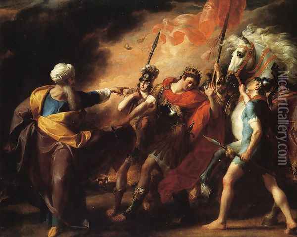 Saul Reproved by Samuel for Not Obeying the Commandments of the Lord Oil Painting - John Singleton Copley