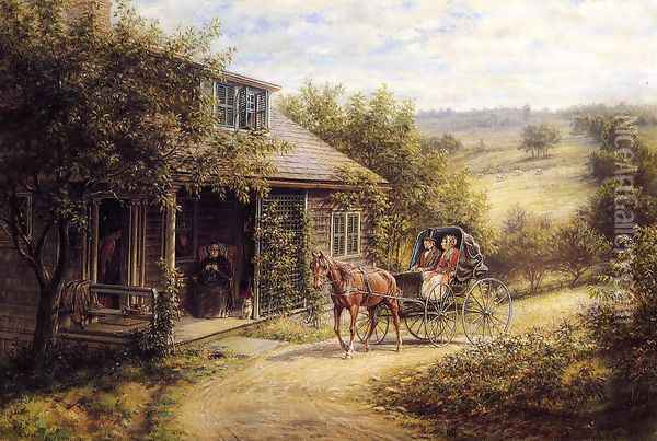 Unexpected Visitors Oil Painting - Edward Lamson Henry