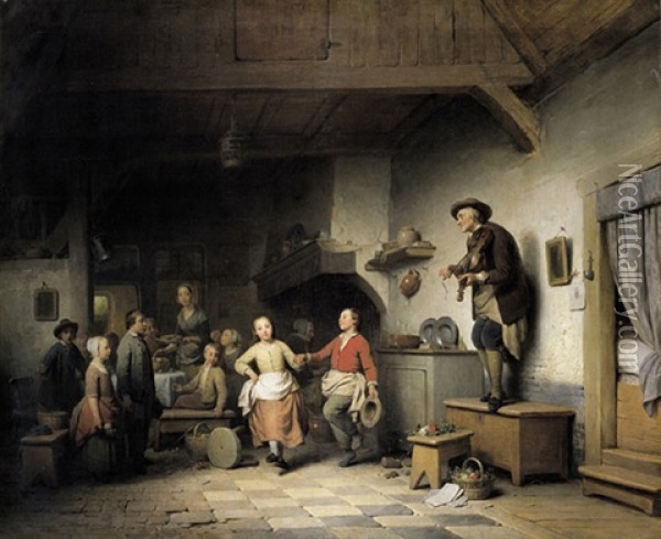 Het Kinderfeest Oil Painting - Ferdinand de Braekeleer the Elder