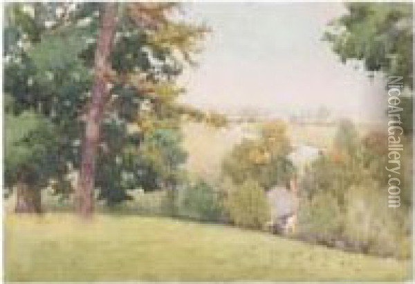 Summer Landscape Oil Painting - Nelson Ethelred Dawson