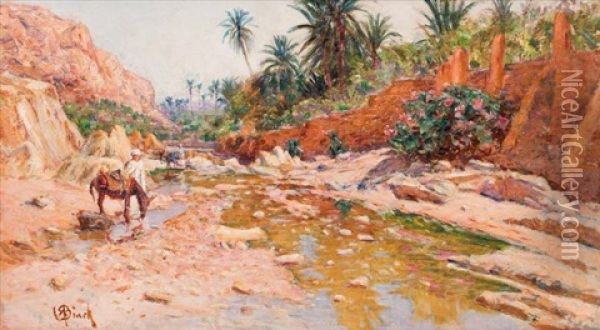 L'oued D'el Kantara Oil Painting - Alphonse Birck