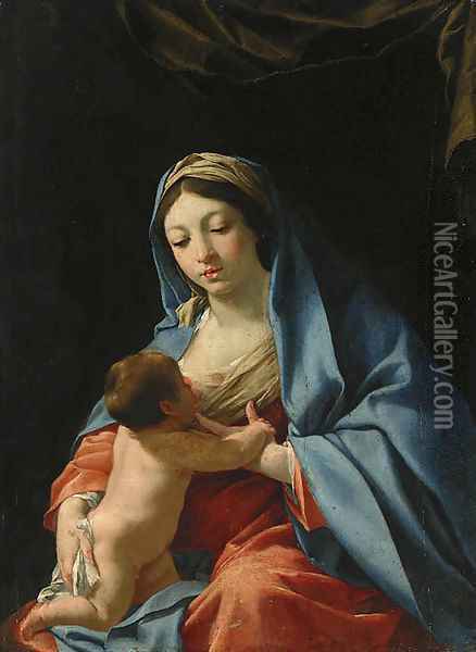 The Virgin and Child Oil Painting - Simon Vouet
