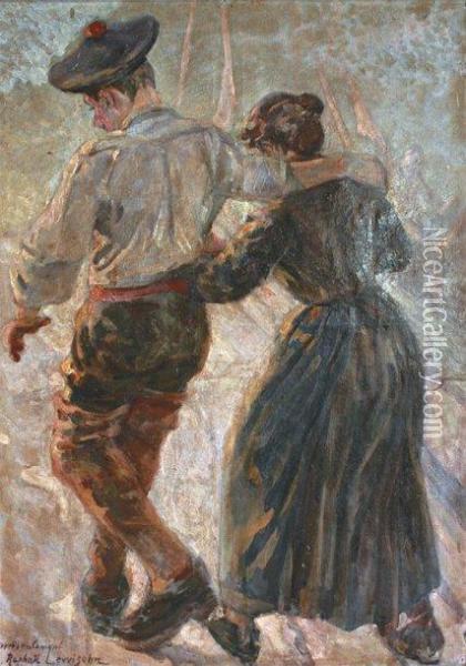 Le Pas De Danse Oil Painting - Raphael Lewisohn