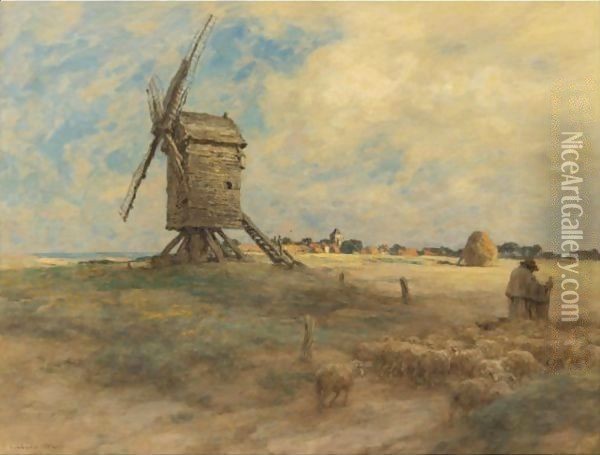 Le Vieux Moulin Oil Painting - Leon Augustin Lhermitte