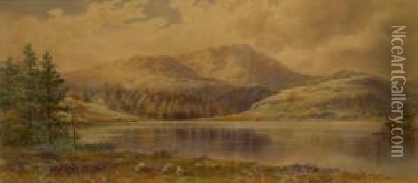 Tarn Hows Oil Painting - Ebenezer Alfred Warmington