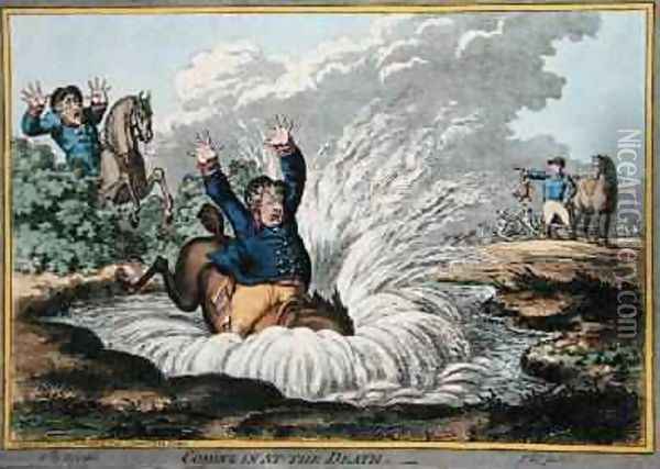 Coming in at the Death etched by James Gillray Oil Painting - Brownlow North