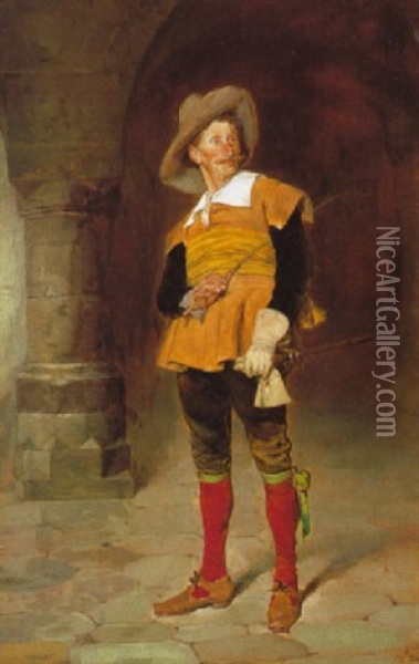 Mann In Historischer Tracht Oil Painting - Max Todt