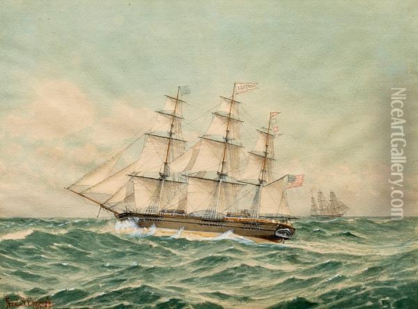 The American Clipper Ship 
Leodes Oil Painting - Frederick Schiller Cozzens