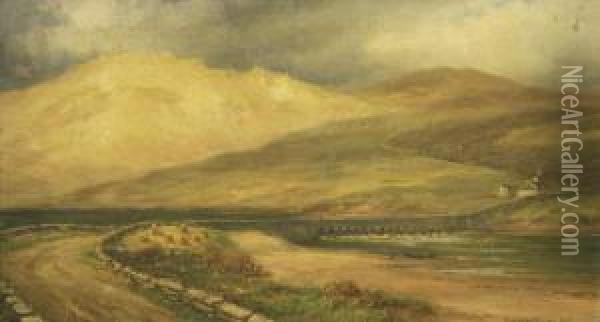 Horn Head Bridge, Dunfanaghy Bay Oil Painting - Alexander Williams